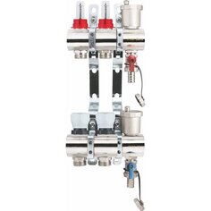 Группа коллекторная 1"х3/4", 2 выхода, с расходомерами, наружная резьба, ProFactor, PF MB 802.2