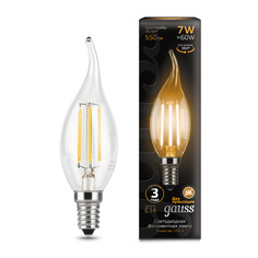 Лампа Gauss LED Filament Candle tailed E14 7W 2700К
