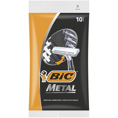 Бритвенный станок BIC Metal мужской, одноразовый, 10 шт