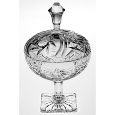 Доза на ножке Crystal Bohemia Pinwheel 19 см