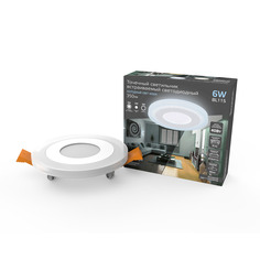 Светильник Gauss Backlight BL115 Кругл. Акрил, 3+3W, LED 4000K, Ø105, 1/40