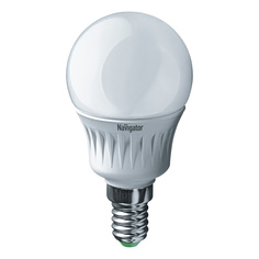 Лампа светодиодная Navigator шарик матовая 7Вт цоколь E14 (теплый свет)