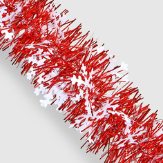 Гирлянда новогодняя Weiste снежинки красная 60 мм 2 м
