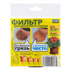 Фильтр для цветочного горшка 6-8-10-12см. 1шт Lutrella