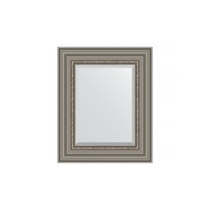 Зеркало с фацетом в багетной раме Evoform римское серебро 88 мм 46х56 см