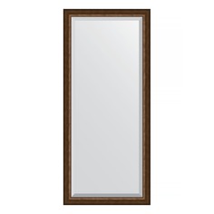 Зеркало с фацетом в багетной раме Evoform состаренная бронза 66 мм 72х162 см