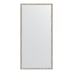Зеркало в багетной раме Evoform витое серебро 28 мм 48х98 см