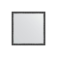 Зеркало в багетной раме Evoform черненое серебро 38 мм 60х60 см