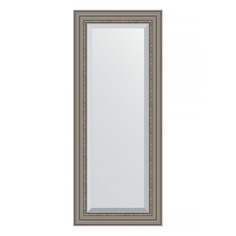 Зеркало с фацетом в багетной раме Evoform римское серебро 88 мм 56х136 см
