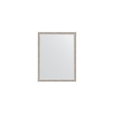 Зеркало в багетной раме Evoform витое серебро 28 мм 35х45 см