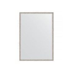 Зеркало в багетной раме Evoform витое серебро 28 мм 48х68 см