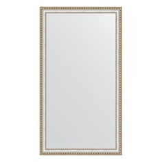 Зеркало в багетной раме Evoform золотые бусы на серебре 60 мм 75х135 см