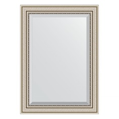 Зеркало с фацетом в багетной раме Evoform серебряный акведук 93 мм 77х107 см