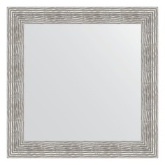 Зеркало в багетной раме Evoform волна хром 90 мм 80х80 см