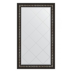 Зеркало с гравировкой в багетной раме Evoform черный ардеко 81 мм 75x129 см