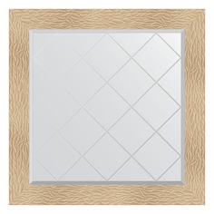 Зеркало с гравировкой в багетной раме Evoform золотые дюны 90 мм 86x86 см