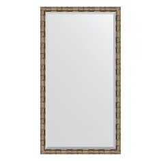 Зеркало напольное с фацетом в багетной раме Evoform серебряный бамбук 73 мм 108x198 см
