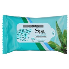 Влажные салфетки Biocos SPA Intime Алоэ Вера 15 шт