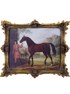 Панно Glasar Лошадь и мужчина, прямоугольное, 33x27x3 см ГЛАСАР