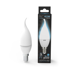 Gauss LED Candle tailed E14 6.5W 4100K 1/10/50