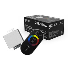 Контроллер для RGB 288W 24А с сенсорным пультом управления цветом (черный) Gauss