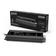 Блок питания для светодиодной ленты пылевлагозащищенный 100W 12V IP66 1/15 Gauss