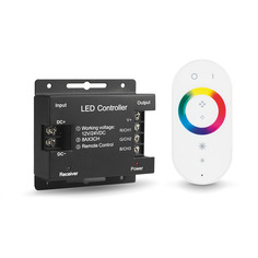 Контроллер для RGB 288W 24А с сенсорным пультом управления цветом (белый) Gauss