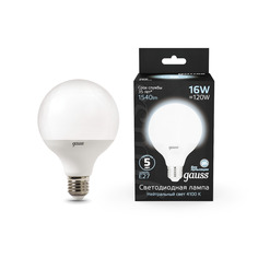 Лампа Gauss LED G95 E27 16W 1400lm 4100K 1/32