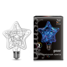 Лампа Gauss led vintage star 2w e27 rgb