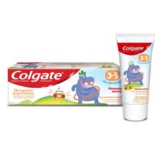 Зубная паста детская Colgate 3-5, защита от кариеса, без фторида, для детей от 3 до 5 лет, со вкусом апельсина, 60 мл