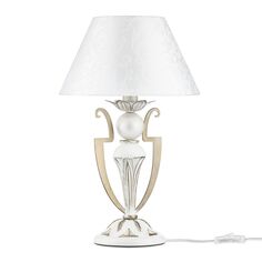 Настольная лампа Maytoni Elegant ARM004-11-W 1хE14х40W Белый с Золотом