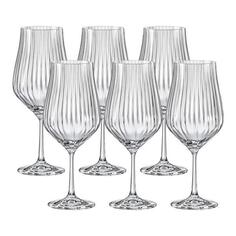 Набор бокалов для вина Тулипа оптик 550 мл 6 шт Bohemia Crystall