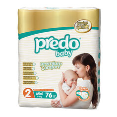 Подгузники Predo Baby №2 3-6кг мини 76 шт