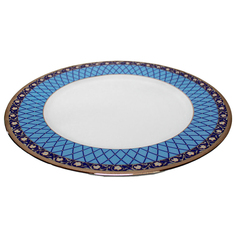 Тарелка мелкая Thun Cairo Сетка на синем 25 см