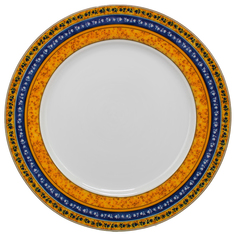 Тарелка десертная Thun Cairo Сине-желтые полоски 19 см