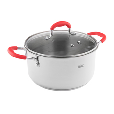 Кастрюля с крышкой Hitt Colorfest 5,7 л сочный гранат