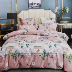 Комплект постельного белья Wonne Traum Elegance Great Wall pink Евро