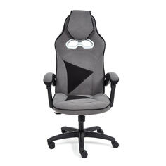 Кресло компьютерное ТС 67х49х142см флок серый/чёрный TC