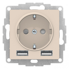 Розетка Schneider Electric 16а 2usb 5в/2.4а 2х5в/1.2а бежевый