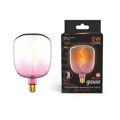 Лампа Gauss Filament Flexible V140 5W 1800К Е27 pink-clear