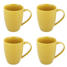 Набор кружек Top Art Studio Желтый карри 400 мл 4 шт Топ арт студио