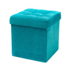 Пуф Dreambag складной бирюзовый микро вельвет 37х37х40 см