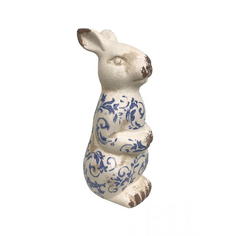 Фигурка Royal Garden Co. UK Лазурит Кролик белый с голубым 25 см