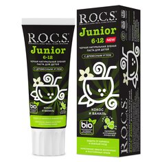 Зубная паста Rocs Junior Кокос и ваниль 74 г R.O.C.S.