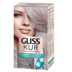Краска для волос GLISS KUR Уход и увлажнение 10-55 Платиновый блонд 150 мл