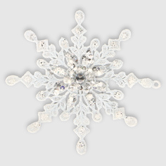 Игрушка елочная Kaemingk снежинка 14 см в ассортименте