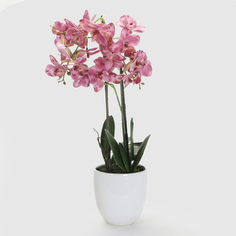 Цветок искусственный Орхидея в горшке 2 цвета 58 см Fuzhou Light