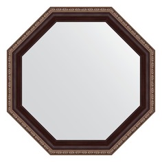 Зеркало в багетной раме Evoform махагон с орнаментом 50 мм 49x49 см