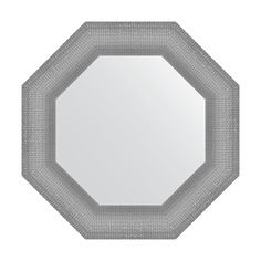 Зеркало в багетной раме Evoform серебряная кольчуга 88 мм 57x57 см