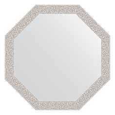 Зеркало в багетной раме Evoform мозаика хром 46 мм 53x53 см
